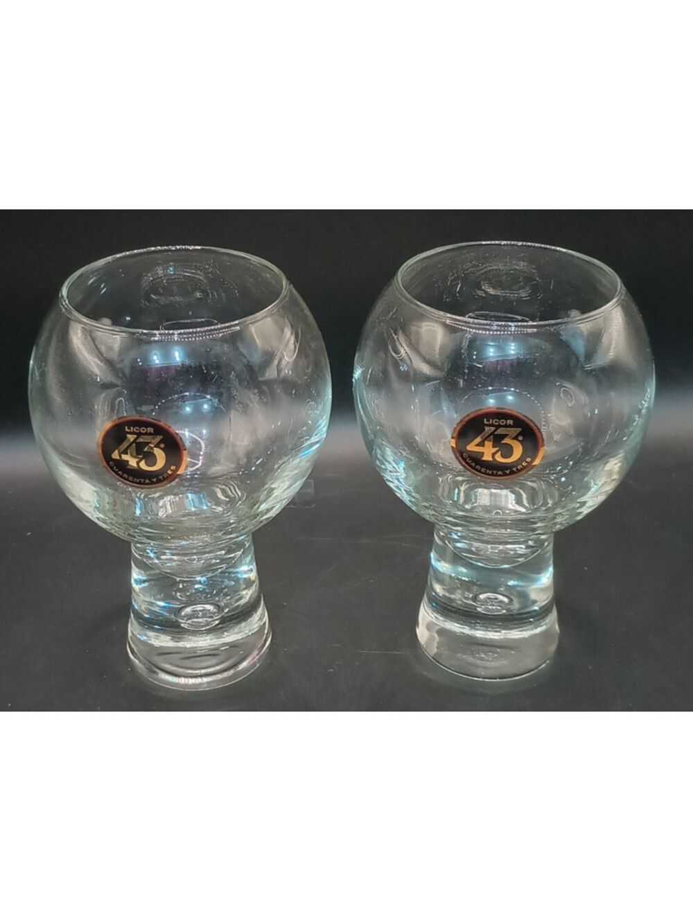 Set of 2 - Licor 43 Cocktail Glasses Mushroom Solid Stem Swirl (2)
